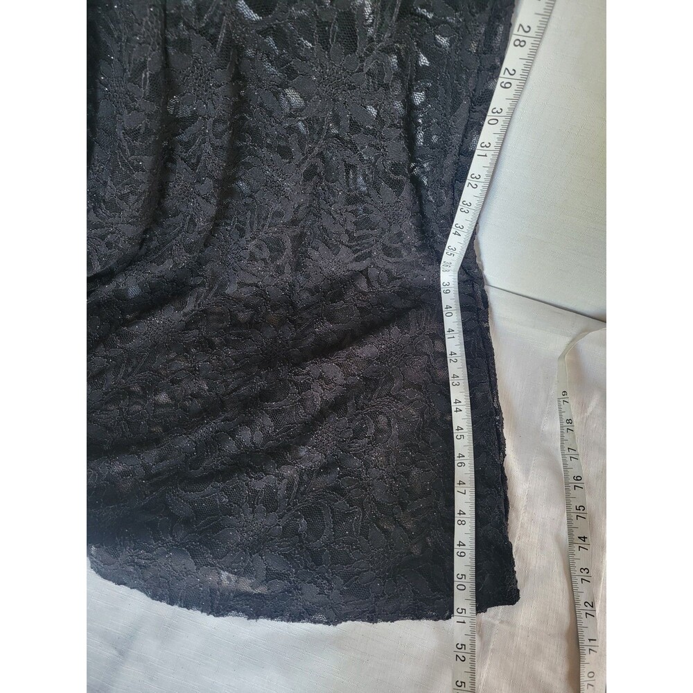 B.Darlin Prom Dress Lace Black Strapless Size 1/2 Maxi Full Length - Picture 9 of 12